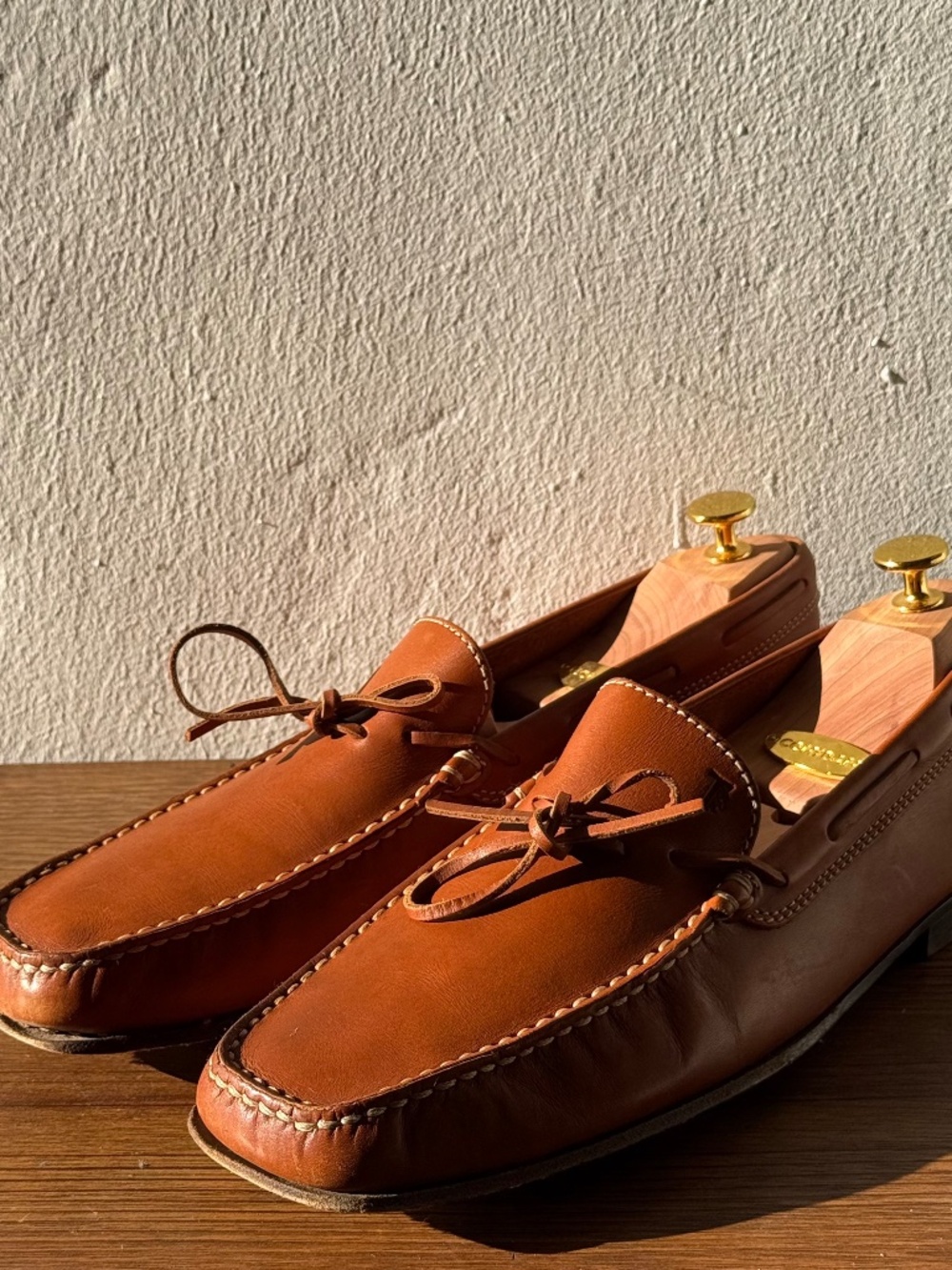 Tod's Leather Driver Loafers Moccasins Brown Men's Size 10.5 Made in Italy